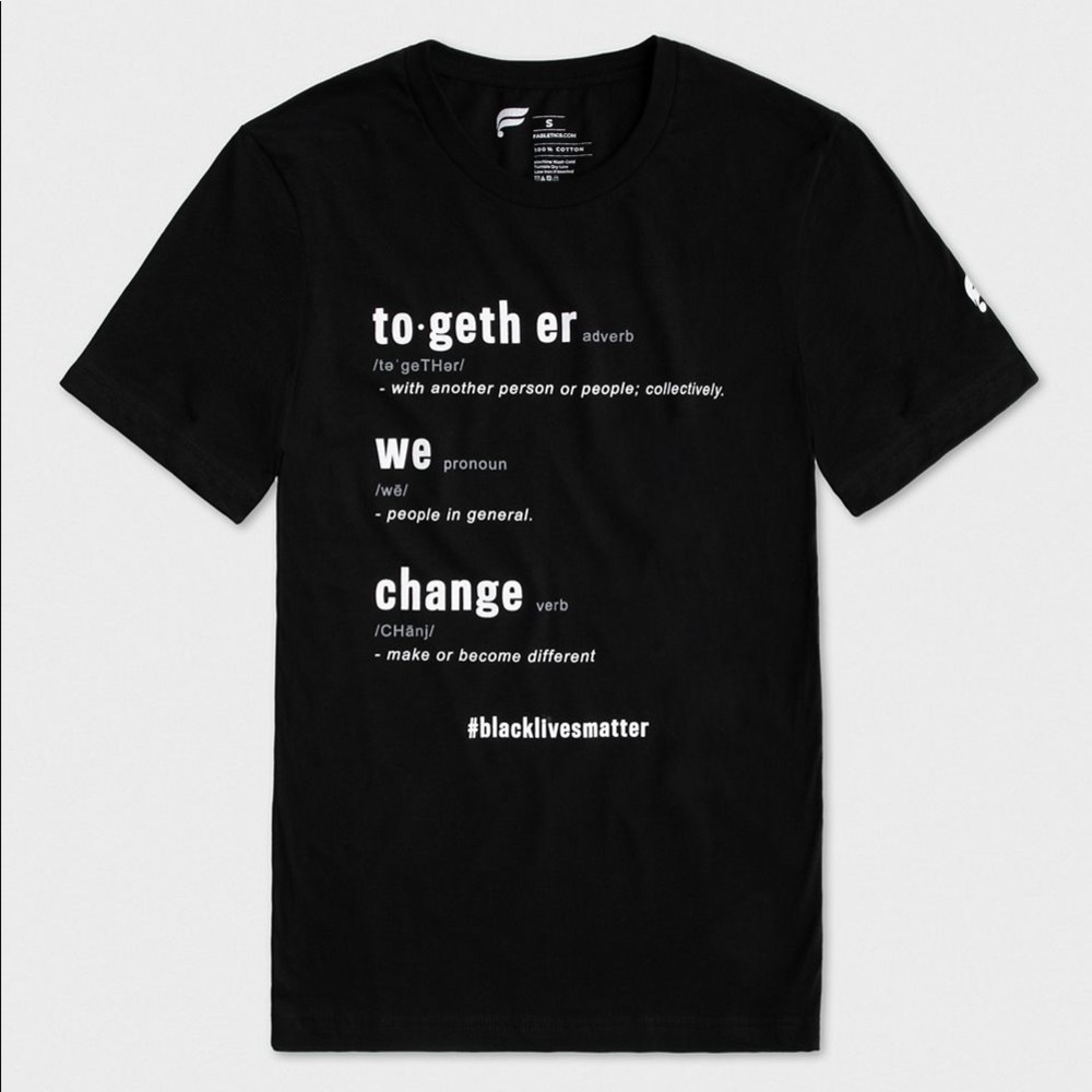 NWT Fabletics Black Lives Matter T-shirt XS